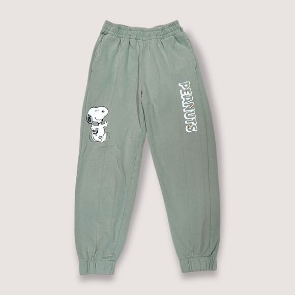 Peanuts Pants - Peanuts Snoopy Sage Green Women’s Sweatpants - Size Small